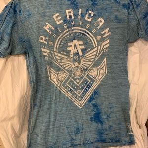 Affliction blue mens shirt 3xl